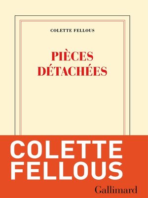 cover image of Pièces détachées